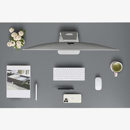 Kaboon 36x20 inch Table Top Universal, Solid One-Piece Desktop, Reversible Melamine Countertop, Double Desks, L-Desk DIY, Gray