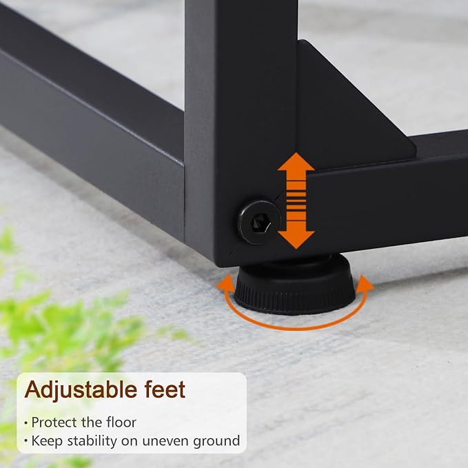 AMHANCIBLE C Shaped End Tables, Couch Side Tables that Slide Under, TV Trays for Living Room, Bedroom, Small Space, Sofa, Grey HET02BGY-1