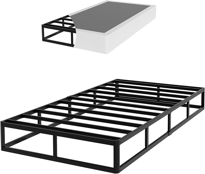 YORMDMO 9 Inch Box Spring, Twin Size Box Springs with Fabric Cover, Heavy Duty Metal Height Pprofile Mattress Foundations Easy Assembly 3000 lbs Capacity