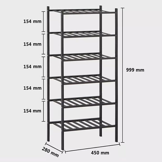 Shoe Rack Multi Tier Storage Organizer Wide Metal Shoe Shelf for Closet Entryway, Bamboo Stackable Multi-Layer Shelf Doorway Simple Folding Shoe Rack