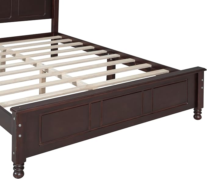 Harper & Bright Designs Bedroom Set Furniture, 3-Pieces Bedroom Sets, Full Size Wood Platform Bed and 2 Nightstands, Dark Walnut