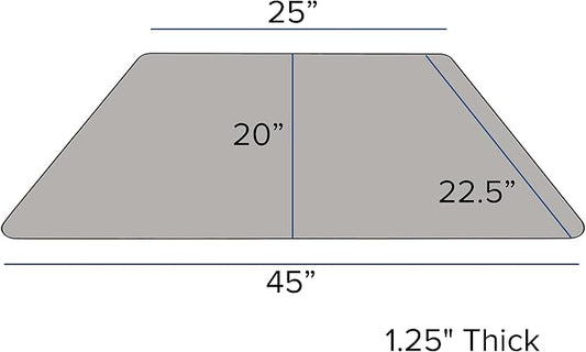 Flash Furniture Mobile 22.5''W x 45''L Trapezoid Grey HP Laminate Activity Table - Standard Height Adjustable Legs