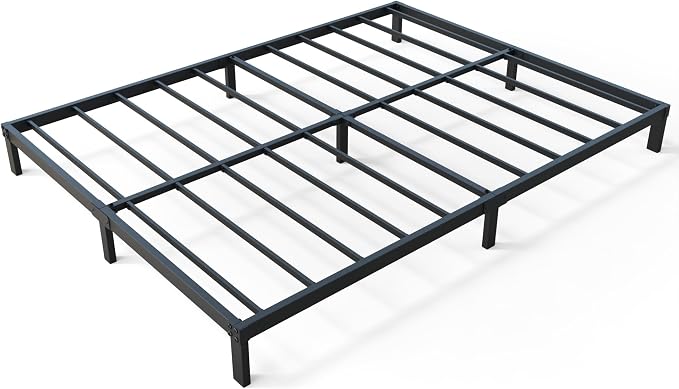 YUSENHEEI 8 Inch King Size Bed Frame, Heavy Duty Metal Platform Bed Frame No Box Spring Needed, Noise Free, Easy Assembly, Black