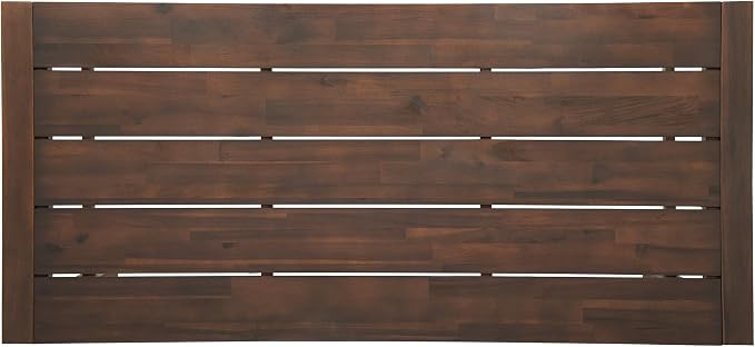 Quarte 5-Piece Acacia Wood Patio Bar Set, Rustic Outdoor Dining Table & Chairs, All-Weather Solid Wood Slatted Tabletop, Space-Saving for Garden, Patio, or Balcony (Mocha-5)