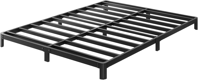 Yicensen 6 Inch Low Profile King Bed Frame with Rounded Corner Legs Heavy Duty Metal King Size Platform Bed Frame No Box Spring Needed, Easy Assembly, Noise Free, Black.