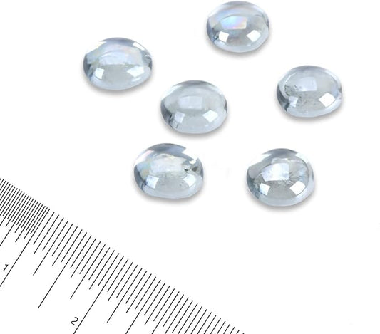 GasSaf Clear Fire Glass Beads for Outdoor Fire Pit, Fireplace, Replaces Existing Gas Logs & Lava Rocks, 3/4 Inch Glass(10 Pound)(Crystal Clear Luster)