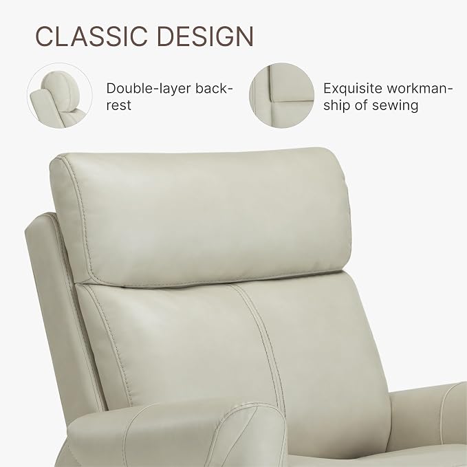 KISLOT Leather Recliner Chair Set of 2, Wall Hugger RV Recliners with USB Charging Ports Electric Power Reclining Sofa for Living Room Home Theater Seating Bedroom