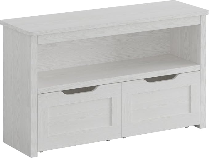IRONCK Toy Storage Organizer with Drawers, Floor Toy Box with Wheels and Open Shelf, Storage Chest for Nursery, Playroom and Bedroom, White