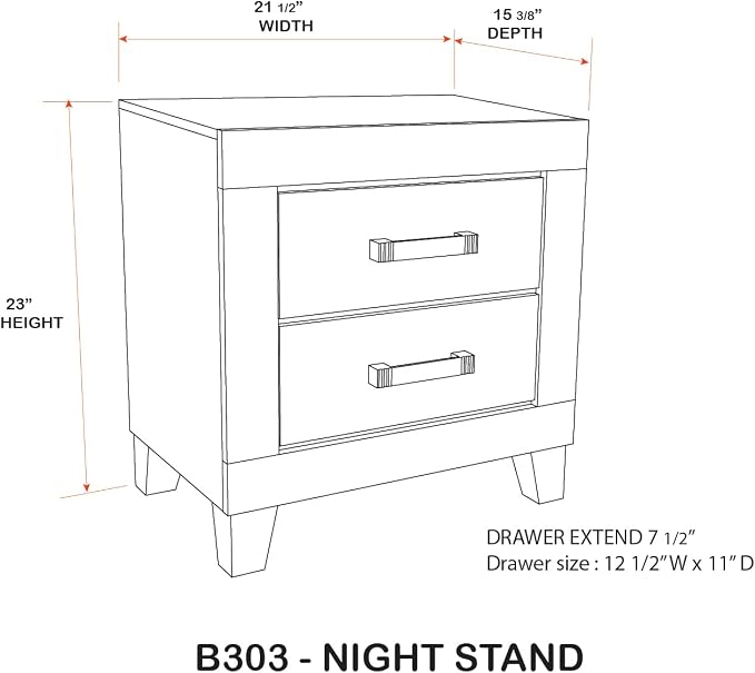 Kings Brand Furniture 3-Piece Antique Natural Bedroom Set – King Size Wood Bed Frame with 2 Nightstands
