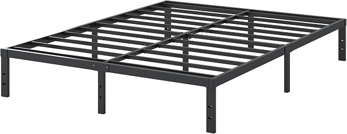 Cieemine 10 Inch King Size Bed Frame, Platform Metal Bed Frame King Heavy Duty Steel Slat Mattress Foundation, No Box Spring Needed, Easy Assembly, Noise-Free, Black