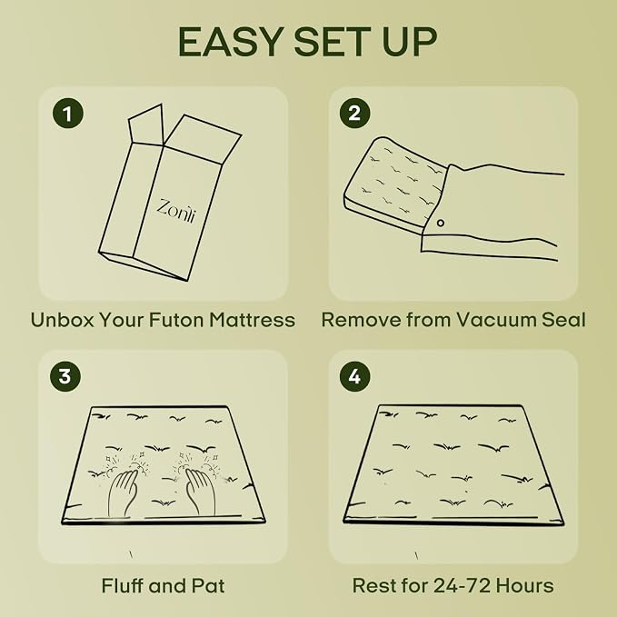 ZonLi Japanese Floor Futon Mattress Twin Size 75"x 39", 100% Cotton Cover 2.5'' Thicken Tatami Mattress, Foldable Sleeping Pad, Portable Dormitory Tatami Mat, Roll Up Floor Lounger Bed for Adult