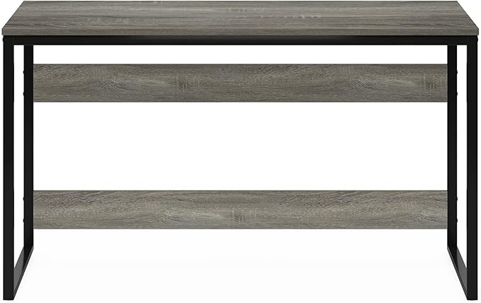 Furinno Moretti Modern Lifestyle Enhanced Study Desk 52 Inch, 52-Inch, French Oak Grey