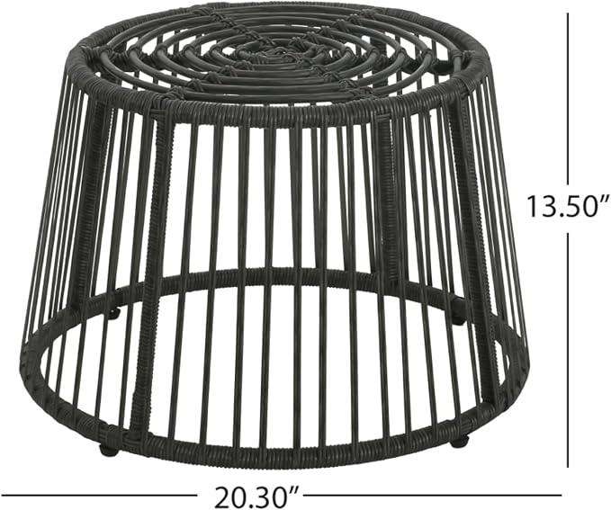 Hassyee PE Rattan Outdoor Chair and Table Set with Soft Seat Cushion for Poolside, Balcony, Lawn, Patio Furniture Set with High Wicker Chair Back for Garden, Backyard