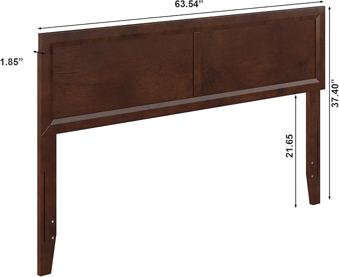 AFI, Sophia Adjustable Modern Queen Wood Headboard, Walnut