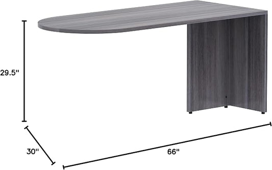 Lorell Weathered Charcoal Laminate Peninsula
