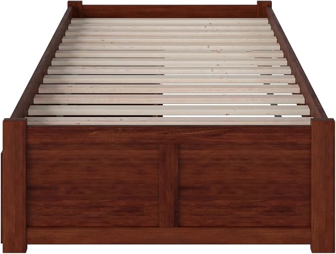 AFI, Concord Twin Platform Bed with Footboard & Storage Drawers, Walnut