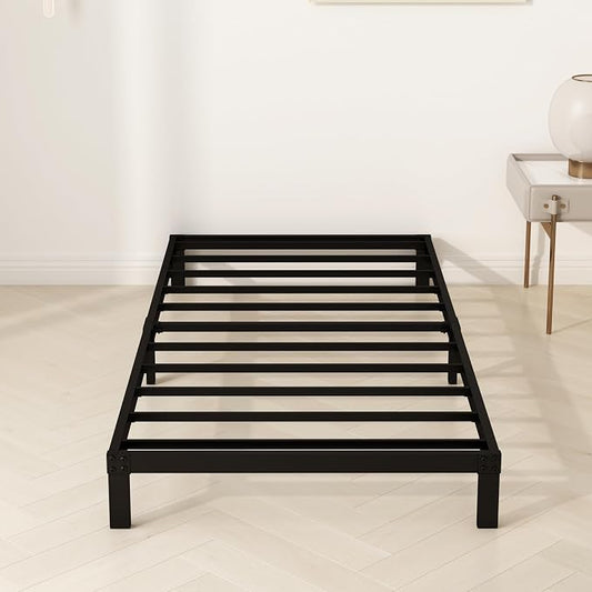 YUSENHEEI 8 Inch Twin Bed Frames, Heavy Duty Metal Platform Bed Frame No Box Spring Needed, Noise Free, Easy Assembly, Black