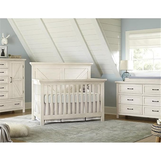 Westwood Design Westfield 4 in 1 Convertible Crib, Brushed White