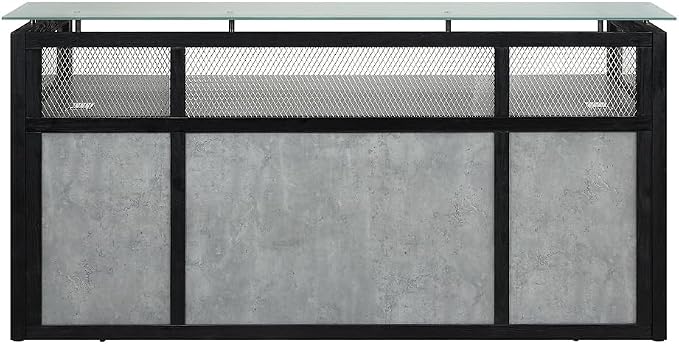 NBF Reception Desk Front Counter Workstation for Office Lobby Reception Area, 87" W x 30" D, Gray, District Collection