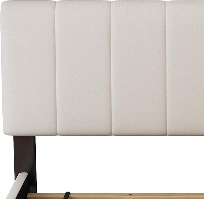 Full Size Upholstered Platform Bed w/Trundle Bed & 2 Storage Drawers | Twin Size Trundle,Two Drawers,LED Lighting Controlled by APP, USB+Type-C Charging Ports, Chenille Upholstered Bed Frame,Beige