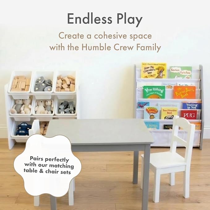 Humble Crew Toy Storage Organizer with 9 Removable Storage Bins for Kids Playroom, 3-Tier Toddler Toy Organization and Storage, White/White