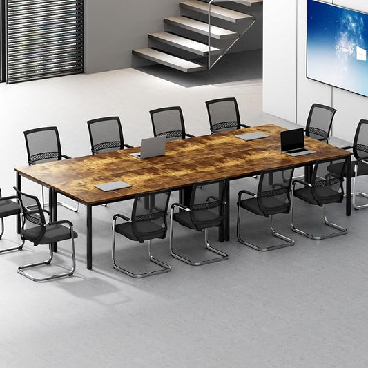 DlandHome 71 inches X-Large Computer Desk, Composite Wood Board, Decent and Steady Home Office Desk/Workstation/Table,23.6 Wide, Retro
