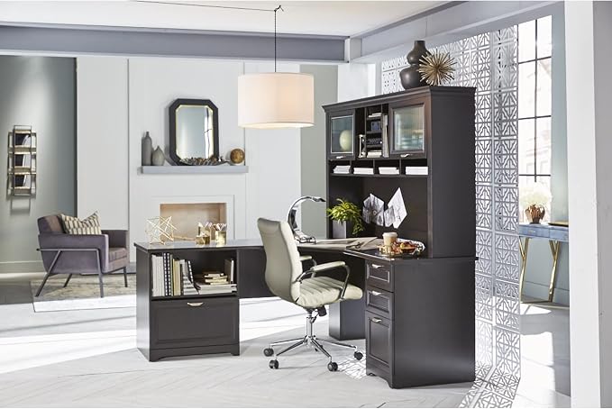 Realspace® Magellan Performance 71"W L-Shape Corner Desk, Espresso