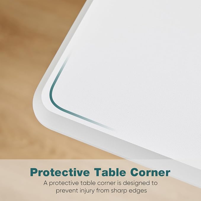 DUMOS Mobile Rolling Desk with Wheels Adjustable Height Small Standing Desks Portable Laptop PC Table Computer Workstation for Home Office Small Space White