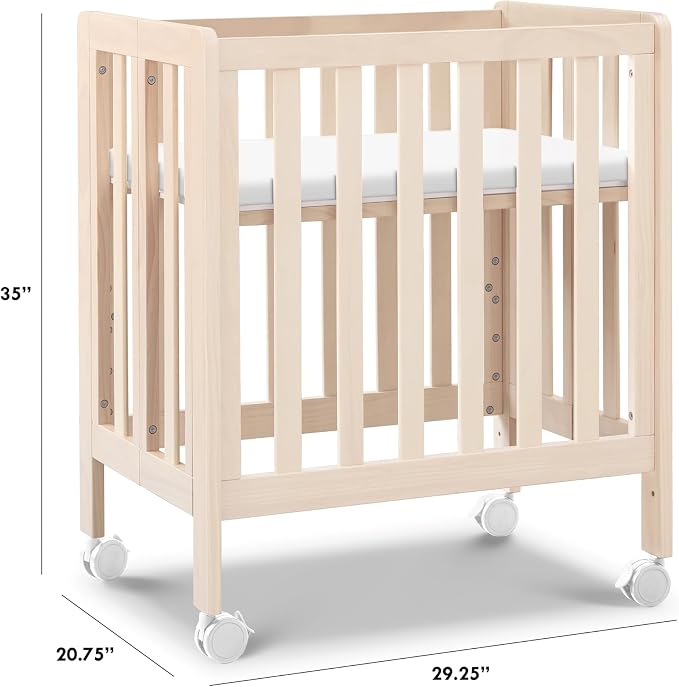 Carter's by Davinci Colby Grow 6-in-1 Convertible Crib - Color Name | GREENGUARD Gold Certified, Converts from a Portable Bassinet to a Full-Size Crib w/ wheels, Daybed, Junior Bed, Full-Size Bed