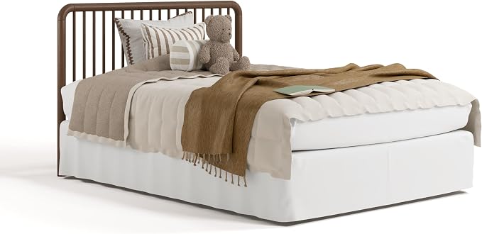 Storkcraft Porto 5-in-1 Convertible Crib with Toddler Guardrail – GREENGUARD Gold Certified, Toddler Bed Conversion Kit Included, 100% Solid Wood, Fits Standard Baby Crib Mattress (Hazelnut)
