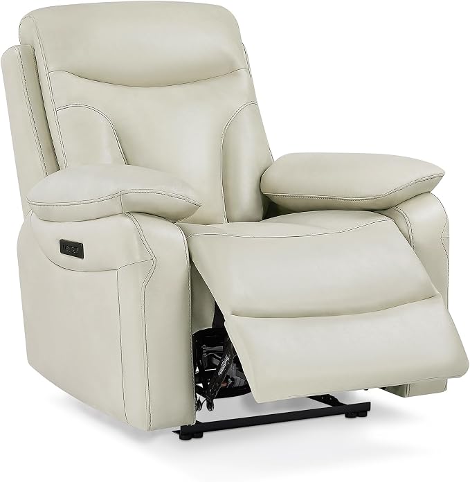KISLOT Power Recliner Chair Wall Hugger Recliner with Adjustable Headrest and Footrest Dual Motor Electric Faux Leather Reclining Sofa with USB/Type-C Charging for RV Living Room Bedroom