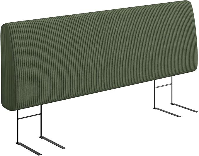 4.7" Upholstered Headboard for King Size Bed, Height Adjustable and Ergonomic Headboard, Easy Assemble, Sturdy and Durable, Olive Green
