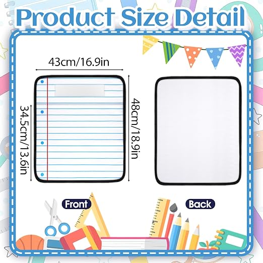 24Pcs Classroom Seat Back Organizer, 17 * 19 Inch Chair Pockets with Name Tag, Back to School Classroom Chair Hanging Bag Seat Sacks Suitable for Families Kindergartens and Primary School Classrooms