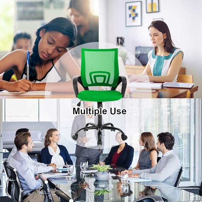 Ergonomic Office Chair Cheap Desk Chair Mesh Executive Computer Chair Lumbar Support for Women Men,2 Pack Green