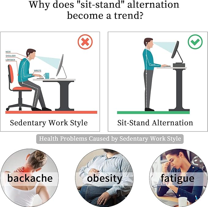 SIDUCAL Mobile Standing Desk, Portable Stand Up, Small Adjustable Converter with Wheels Home Office Workstation, Rolling Desk Laptop Cart for Standing or Sitting, Black