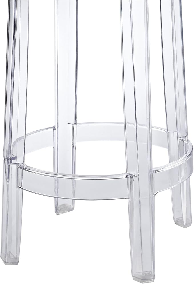 Modway Casper Modern Acrylic Counter Bar Stool in Clear - Fully Assembled