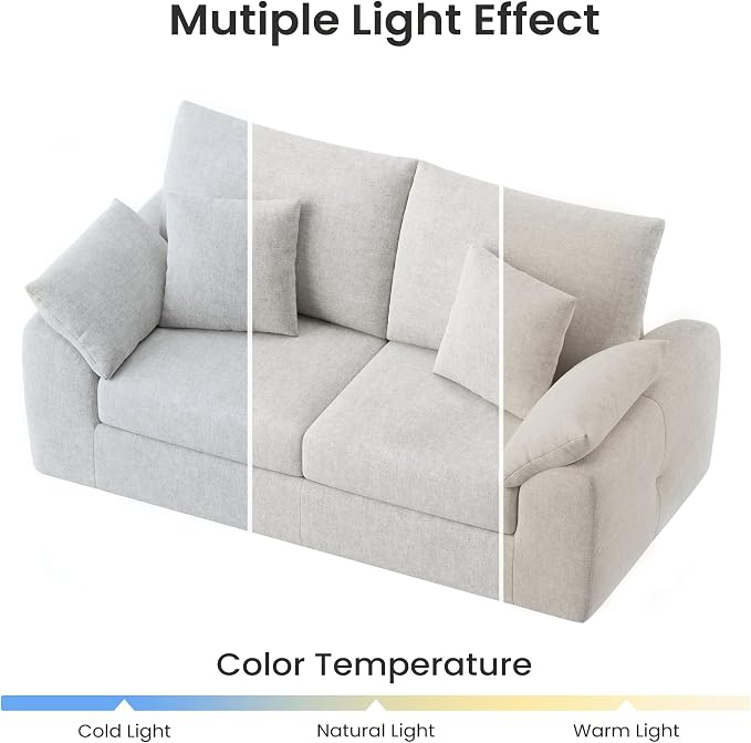 75.6" Modern Loveseat Sofa for Living Room, Cloud Boneless Couches with 4 Pillows, Mid Century Loveseat couches for Small Place, No Assembly Required, Beige