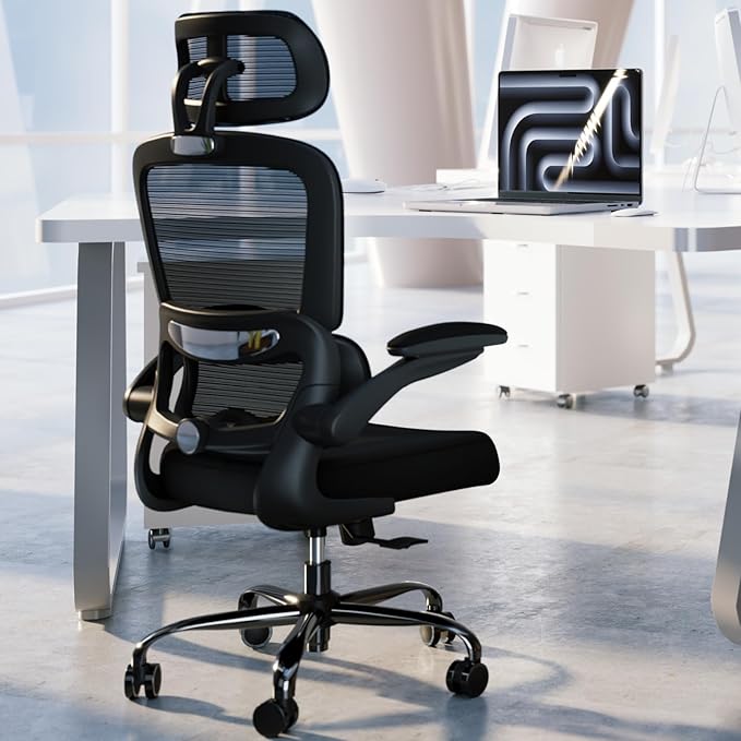TRALT Office Chair Ergonomic Desk Chair, 330 LBS Home Mesh Office Desk Chairs with Wheels, Comfortable Gaming Chairs Pack of 6