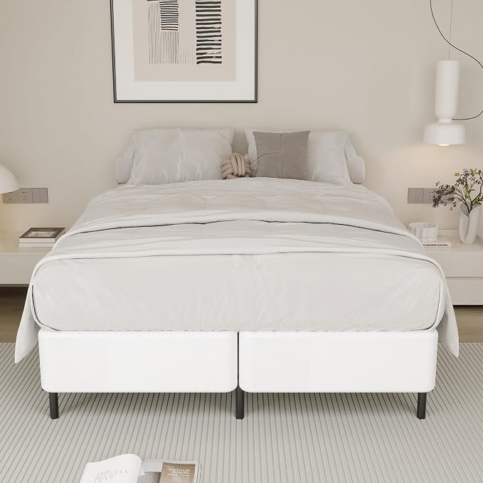 Yicensen 9 Inch Split Queen Box Spirng High Proflie Metal Box Spring for Queen Bed with Fabric Cover,Heavy Duty, Mattress Foundation, Easy Assembly, Noise Free
