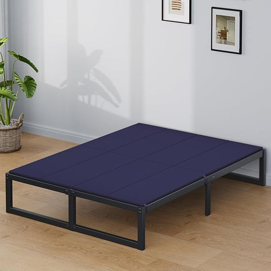 Lutown-Teen Bunkie Board California King Under Mattress High-Density Polymer Cal King Bunkie Board Anti-Sag, Breathable, Moisture Resistant, Noise Minimizing, Blue