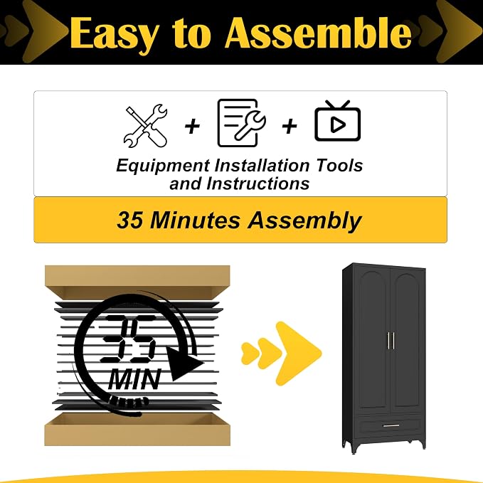 SteeLoong Metal Storage Cabinet with Drawers,75Inch Black Pantry Cabinets for Kitchen Storage with 3 Adjustable Shelves,Tall Kitchen Pantry Cabinet for Living Room, Dining Room,Office