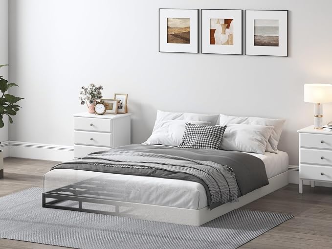 QEROMY 5 Inch Low Profile Box Spring, Sturdy Metal Frame Mattress Foundation, Easy Assembly, Quiet & Noise-Free, King Size