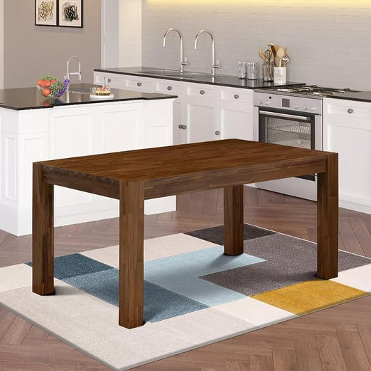 East West Furniture CN6-0N-T Celina Modern Kitchen Table - Rectangle Rustic Wood Dining Table , 36x60 Inch, Walnut
