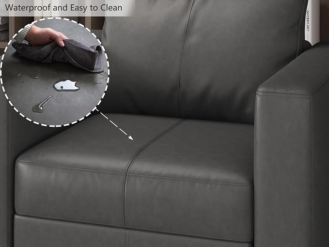 EASE MOOSE Modular Sofa Sectional Couch with Storage Ottomans, Faux Leather Sectional U Shaped Sectional Sofa Modular Sectional Sofa Couch with Reversible Chaises