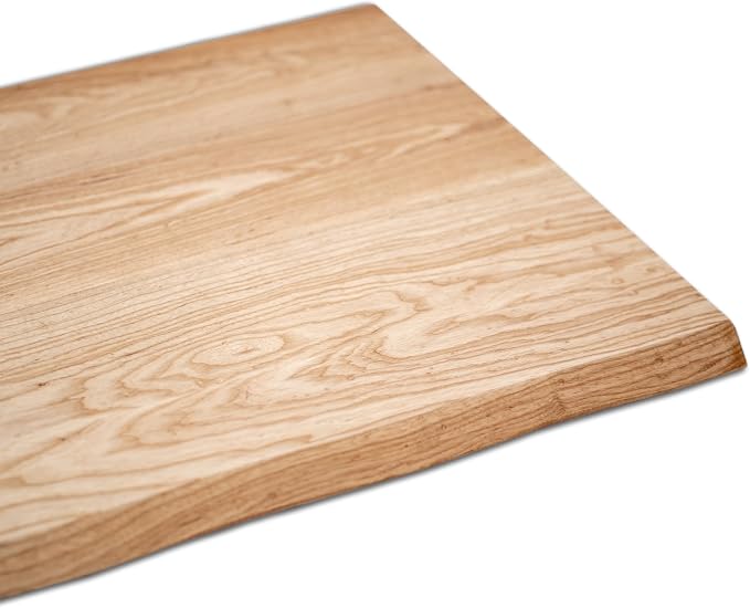 White Oak Solid Wood Table Top - Live Edge Wood Slab for Desktop, Countertop, Laundry, DIY Tabletop, Desk Top - 27" D x 60" W, Fully Finished and Scratch Resistant