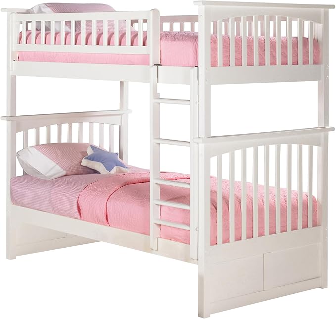 AFI, Columbia Bunk Bed Twin Over Twin, White