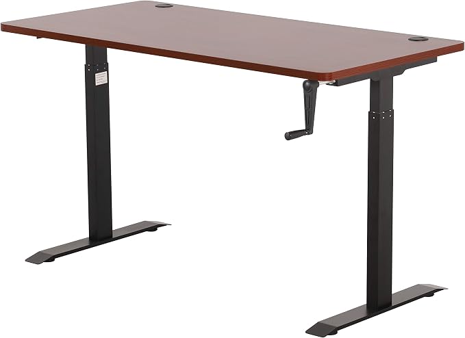 UNICOO Melamine 55.1 x 27.6 Inch Universal Table Top for Standard and Sit to Stand Height Adjustable Home and Office Desk Frames (Tabletop 55 - Walnut)