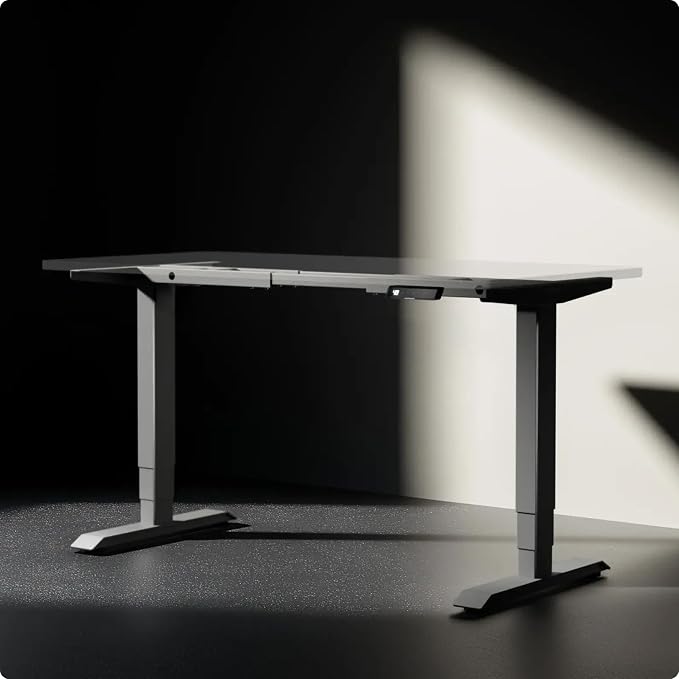 Desktronic Height Adjustable Standing Desk Frame — Ergonomic Sit Stand Desk Frame, Electric Dual Motors 353 lbs, USB & USB-C Charging, Wobble-Free, Touchscreen, 3 Memory Presets, Anti-Collision