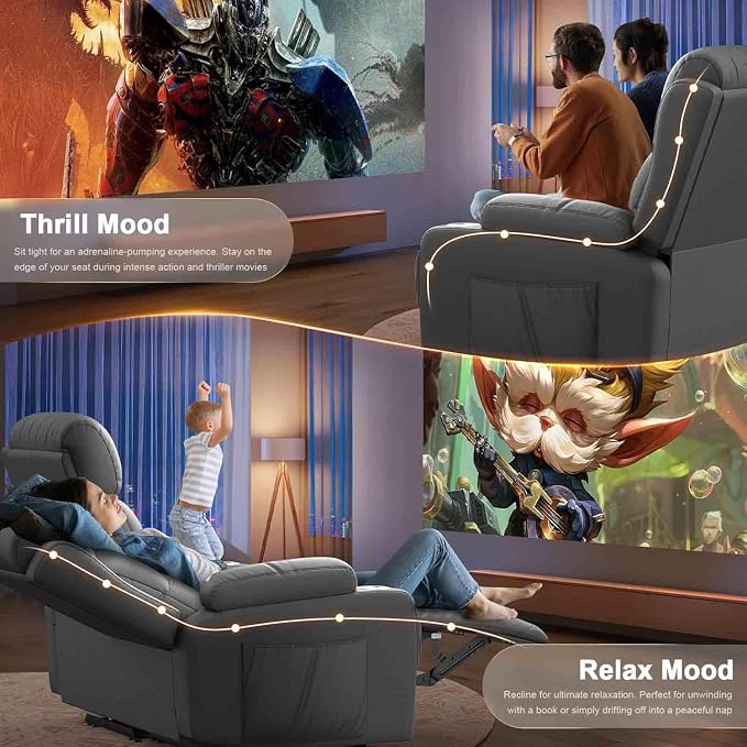 Reclining Loveseat, 55.1" RV PU Leather Wall Hugger Recliner Love Seats Sofa with Charging Station, Removable Armrest, Cup Holder, Double Recliners Couch, Manual Love Seat for Living Room