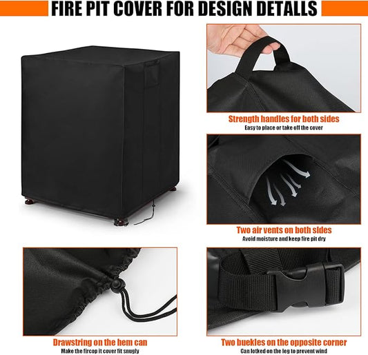 Outdoor Table Cover for 16 Inch Propane Tank Table 600D, Waterproof 20 lb Storage Box 16" x 16" x 21"or 16" x 16" x 22"